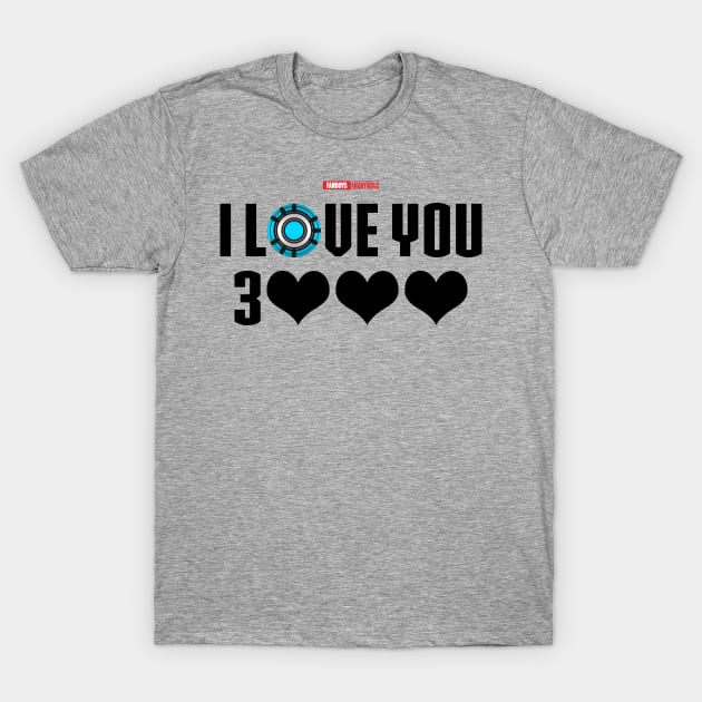 I Love You 3000 v6 (black) T-Shirt by Fanboys Anonymous